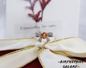 Natural Fancy Color Sapphire Birthstone S925 adjustable silver ring/Yellow color sapphire ring/Gemstone/birthstone/cincin kuning sapphire/黄色蓝宝石 S925镶嵌活口戒指
