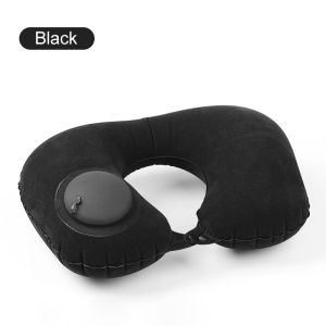 U-Shape Travel Pillow Air Inflatable Airplane Automatic Press Type Car Pillows Ring Folding Pillow Bed Pillows Neck Cushion 充气枕