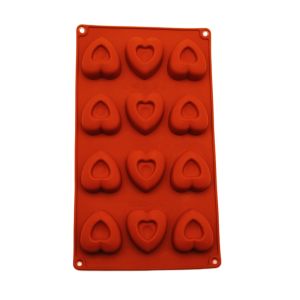 Khuôn silicon 12 khoang hình trái tim Khuôn làm bánh chống dính cho bánh Kẹo sô cô la Muffin Pudding Lễ tình nhân Dụng cụ làm bánh tự làm2026