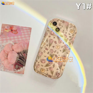 (Lokal Ready) Casesummer Casing hp Redmi A2 A1 Redmi Note 12 Pro Redmi10 2022 9 12C 10C 9A 10A 9C Note10 5G 10s Note11 11s Note8 Note9s POCO X5 X3 M3 Pro C40 X3 GT Lukisan minyak 3D Wavy Curved Edge Fresh Flower Clear Soft Floral Cover