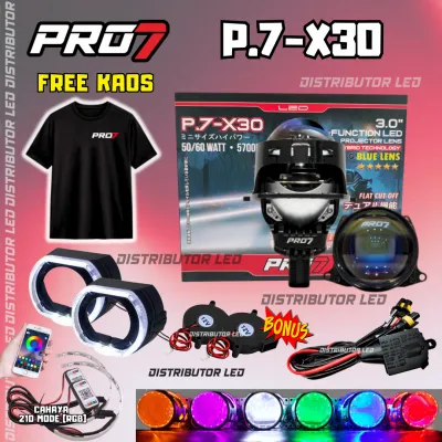 [BONUS KAOS] PAKET LAMPU MOBIL MOTOR BILED PRO7 P7X30 P.7-X30 3 INCH ORIGINAL-SEPASANG