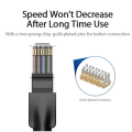 VENTION Kabel LAN RJ45 Cat.6 Cat.5e Gigabit UTP Patch Ethernet Cable Panjang Hingga 15 Meter Hitam. 