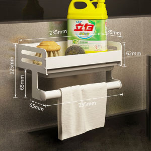 Konco giá lưu trữ nhà bếp bọt biển chìm Rag chủ Hộp đựng đồ ở bồn rửa Sponge xà phòng drainer dishrinth giá lưu trữ không gian phòng tắm bằng nhôm Giá treo khăn Rag Hanger