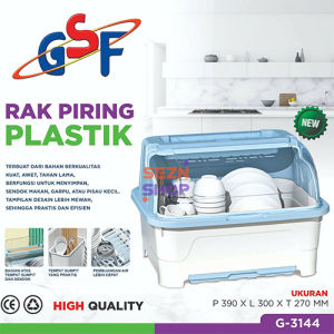[Best Seller] Rak Piring Plastik GSF High Quality/Rak Piring Serbaguna/Rak Piring Jumbo/Rak Piring Lengkap dengan penampung air