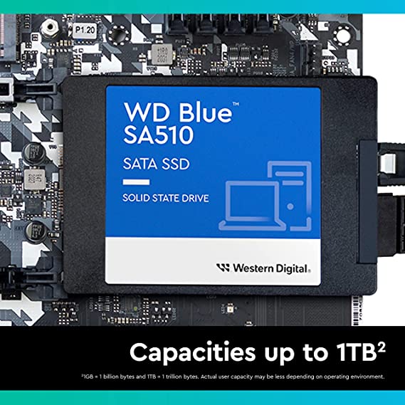 Western Digital WD Blue 250GB SA510 SATA 2.5" 7mm Internal Solid State Drive SSD WDS250G3B0A