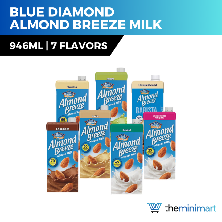 Blue Diamond Almond Breeze Milk 946ml – Chocolate/Latte/Matcha/Original ...