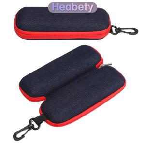 Heabety  Thời trang denim vải kính hộp dây kéo Kính mát bảo vệ container Kính mắt trường hợp kính đọc sách tổ chức mang theo túi