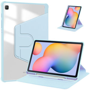 SAMSUNG GALAXY TAB A7 T500 T505 CASING AUTO WAKE/SLEEP 360 ROTATING ACRYLIC CRYSTAL PROTECTIVE CASE