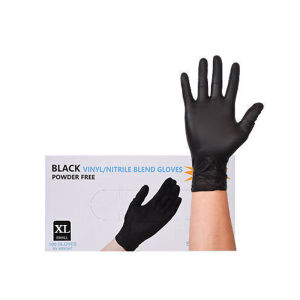 Food Grade Black Nitrile Gloves Thickened and Durable Powder Free Gloves for Home and Cleaning  S/M/L/XL