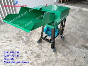 Máy băm rơm băm cỏ lô cuốn Máy băm rơm làm nấm động cơ 3kw siêu khỏe