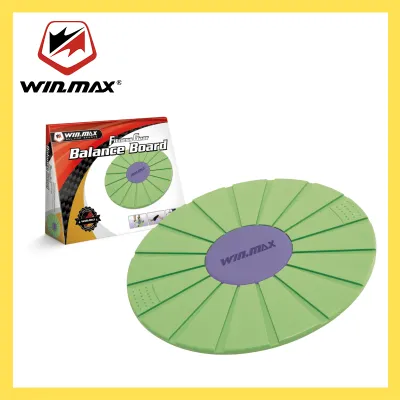 Winmax Balance Board Wobble Rehabilitation Massage Fitness Balance Board Yoga Fitness Exercise Physical Green Diameter 39cm