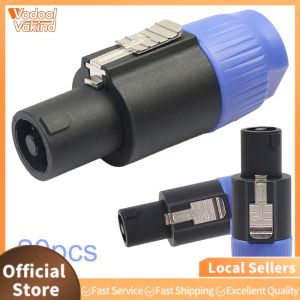 【Vakind】 20pcs Audio Cable Adapter Connectors 4 Pole Audio Speaker Plug Twist Lock NL4FC Speaker Connector for Amplifier