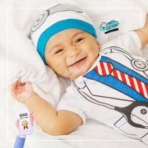[ermon baby] baju jumper bayi dokter lucu