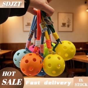 SDJZT Sáng Tạo Pickleball Vợt Kim Loại Keychain Đầy Màu Sắc Rỗng Golf Bóng Móc Khóa Dink Bóng Người hâm mộ Đảng Quà Tặng Túi Mặt Dây Chuyền
