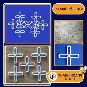 [Combo 100c/bịch] Ke nhựa chữ thập - Ron ốp lát gạch - Ke dấu cộng 10mm