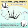 MILAI Bulu Mata C35 Anime Lash Bulumata Hitam Pekat Batang Tipis. 