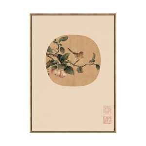Tranh canvas Hoa và Chim tranh treo tường phong cách vintage tranh decor phòng khách phòng trà đạo by Printek