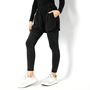 celana legging tregging 2 in1 saku / celana olahraga wanita  perempuan / cealana olahraga joging  senam aerobic  zumba  yoga