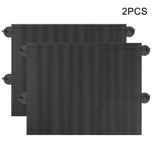 2pcs Black Pure Cloth 67cm Car Side Window Sunshade Curtain Auto Foldable UV Protection Heat Insulation Auto Accessories