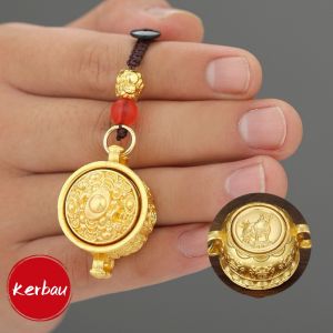 [SPRINTT] GK074 Gantungan Kunci Tradisional Chinese 12 shio Mangkuk Harta Karun Fengshui Tali Cokelat keberuntungan hoki Gantungan kunci mobil / tas / Gantungan Kunci Pria Wanita