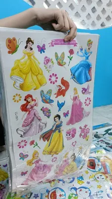 Hình dán sticker cho bé gái và bé trai hình dán tường bàn doremon công chúa siêu nhân giá rẻ