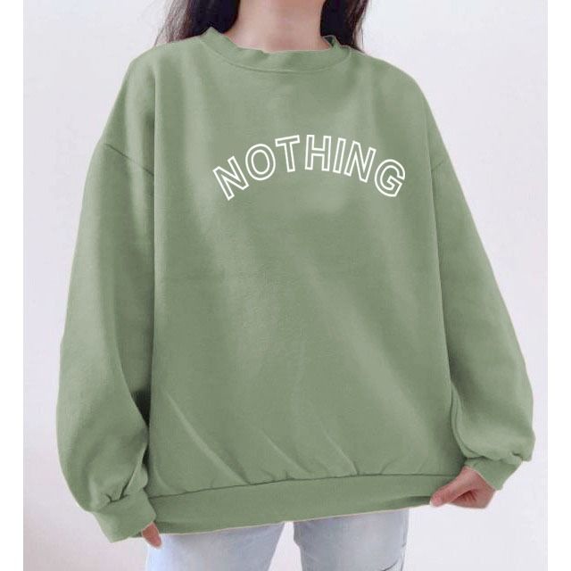 Sweater Nothing mint size l xl xxl keren 2022 sweater wanita bahan