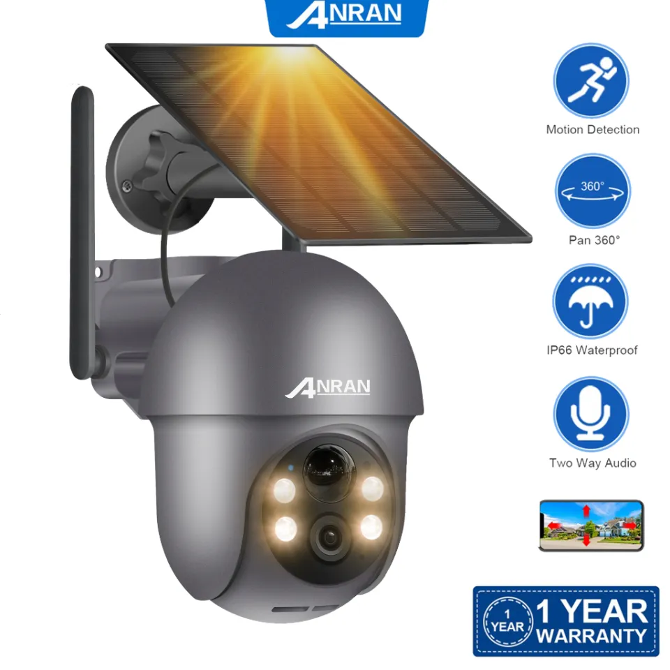 XXX Anran 1536P Solar Powered Battery CCTV Camera 3MP Wireless Outdoor 2.4G  Wi-Fi Security Camera | Lazada PH