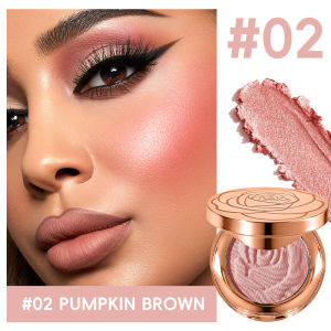 LIANGNISHI Embossed Rose Blush Waterproof Long-Lasting Soft Powder Double Layer for Winter Glow & Face & Eye