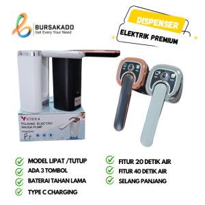 Pompa Galon 3 Tombol Premium / Pompa Galon Elektrik / Pompa Air Minum Dispenser Elektrik USB Charger