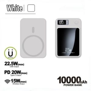 Magnetic Power Bank 22.5W 10000mAh Fast Charging Wireless Portable Charger for iPhone Samsung Can be Boarding