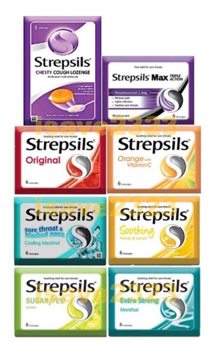 Strepsils Sore Throat Lozenges (6/8 Iozenges X 24 packs / Box ) - 8 ...