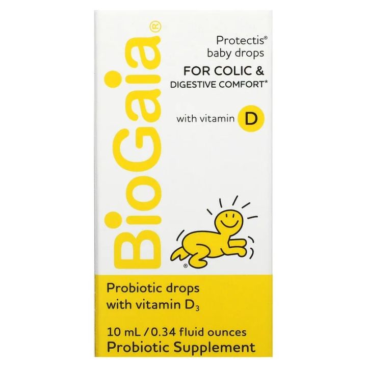 Probiotics WIth Vit D, Protectis, Baby Drops, For Colic & Digestive ...