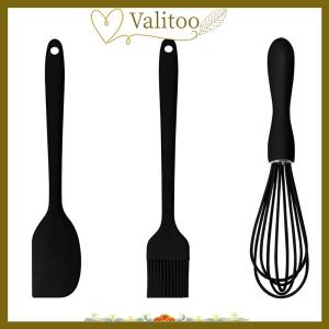 [Valitoo] ชุดอบเค้กทำจากซิลิโคน3ชิ้น เซ็ตที่ปาดครีมเค้กที่ใช้ในครัวเรือนแปรงปัดไข่บาร์บีคิวอุปกรณ์ครัว