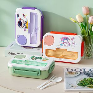 Lunch Box Durable Cartoon Cutlery Case Quality Reusable Cute High Temperature Resistance