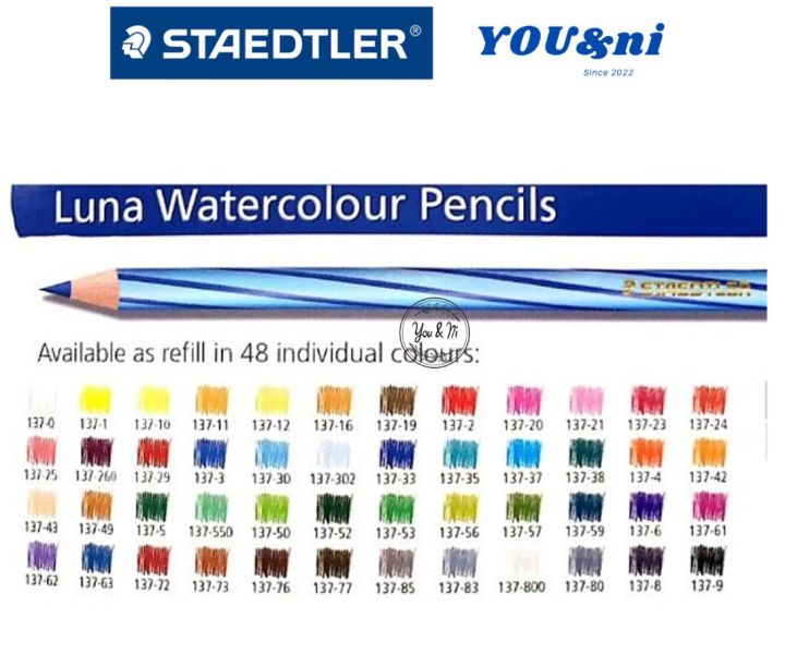 Staedtler Luna Water Colour Pencil (Per PCS, up to 48 color) | Lazada