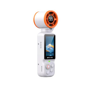 2-in-1 1080P Handheld Fan Camera Mini HD Vlog Camera 180° Rotatable Portrait Auto Focus Anti-Shake Portable Outdoor Camera