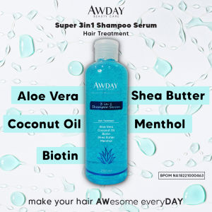 Awday 3in1 shampoo serum hair treatment / shampoo awday / awday shampo / shampoo BPOM / shampo awday