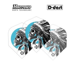 HARROWS DART FLIGHTS - STANDARD PRIME - INDIAN SKULL 100 MICRON DART FLIGHTS (SAYAP ARROW)