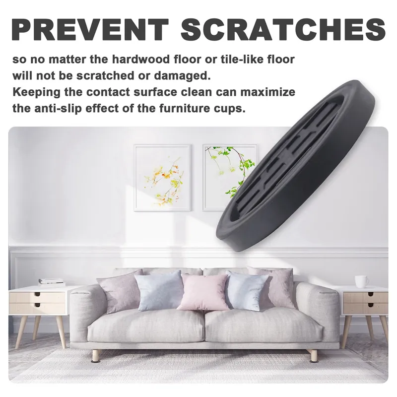 Furniture Castor Cups PCS, Pads Non Slip Furniture Coasters for