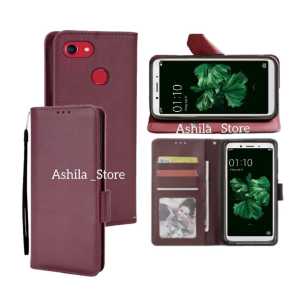 OPPO F5 Case Wallet Casing Dompet Flip Cover Leather Premium Sarung Buku HP Bisa Standing