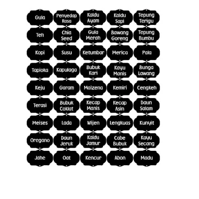 Label Tulisan BUMBU SILAHKAN PILIH YANG DI BUTUHKAN / DI INGINKAN - Sticker Bumbu Dapur / Label Bumbu / Sticker Label Nama / Label Kulkas