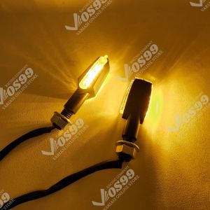 LAMPU SEN MINI LED 2 SISI SEIN MOTOR UNIVERSAL BISA UNTUK SEMUA MOTOR KUNING - BIRU