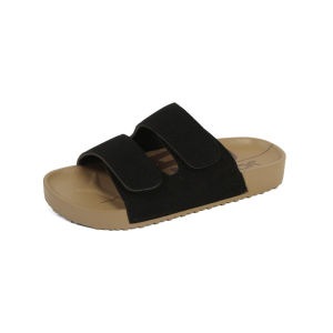 YOTO New Double Strap Velcro Sandals For Women Peep Toe Adjustable Casual Platform Sandals
