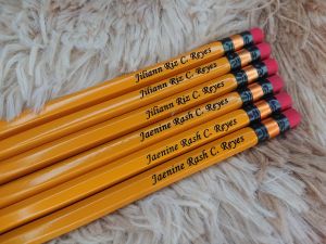 PERSONALIZED PENCIL 3 6 12 PIECES (100% ORIGINAL) (LASER ENGRAVED)