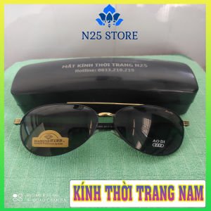 Mắt Kính Nam Cao CấpTròng Thủy Tinh Gắn Tag Logo Chinh Hãng  - Chống UV400 Tia Cực Tím