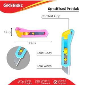 Pisau Cutter Mini Pisau Saku Cutter Saku Cutter Kerajinan Tangan MC-1001