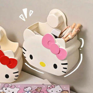 Giỏ treo tường nhà tắm Hello Kitty dễ thương giúp tổ chức không gian gọn gàng và sinh động.