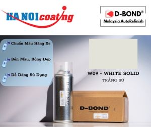 Sơn Xịt Xóa Vết Xước Ô TÔ TOYOTA AVANZA Màu TRẮNG SỨ Code W09 - WHITE SOLID Chính Hãng D-BOND Chất Lượng Cao