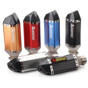 38-51 มม. ท่อไอเสียรถจักรยานยนต์ Escape ท่อสลิปออนท่อไอเสียท่อระบายท่อไอเสียท่อระบายความร้อนแบบถอดได้อุปกรณ์เสริมพร้อมโลโก้ AKRAPOVIC Universal สำหรับสกู๊ตเตอร์ ATV Dirt Bike รถจักรยานยนต์ Honda Kawasaki Yamaha KTM Aprilia Benelli Bajaj ETC