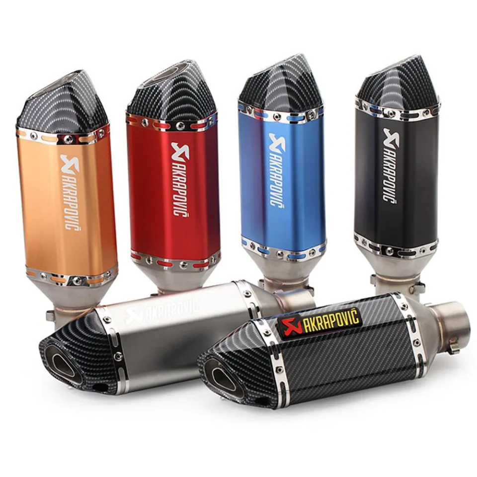 38-51mm Motorcycle Exhaust Muffler Escape Slip-On Pipe exhaust pipe Vent  Pipe Exhaust Muffler Pipe Removable Silence Accessories With AKRAPOVIC LOGO 